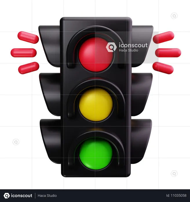 Red Light  3D Icon