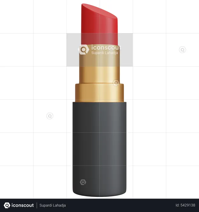 Red Lipstick  3D Icon