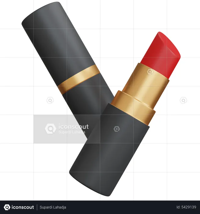 Red Lipstick  3D Icon
