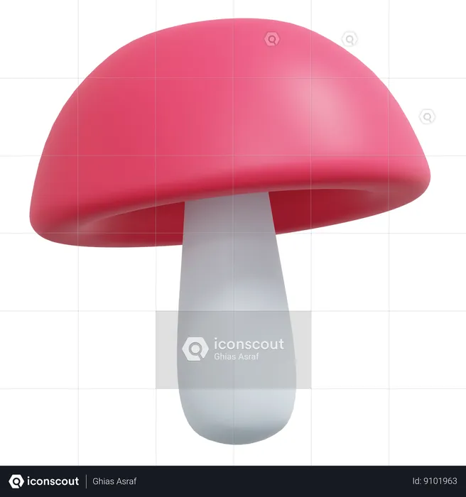 Red Mushroom  3D Icon
