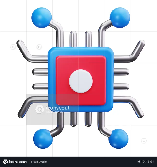 Red neuronal  3D Icon