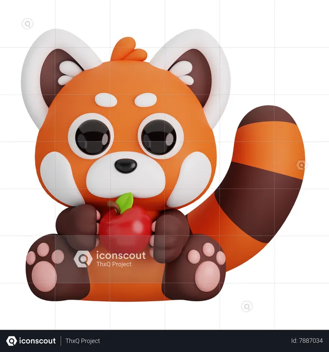 Red Panda  3D Icon