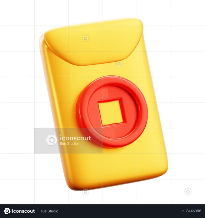 Red Pocket  3D Icon