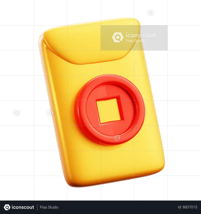 Red Pocket  3D Icon