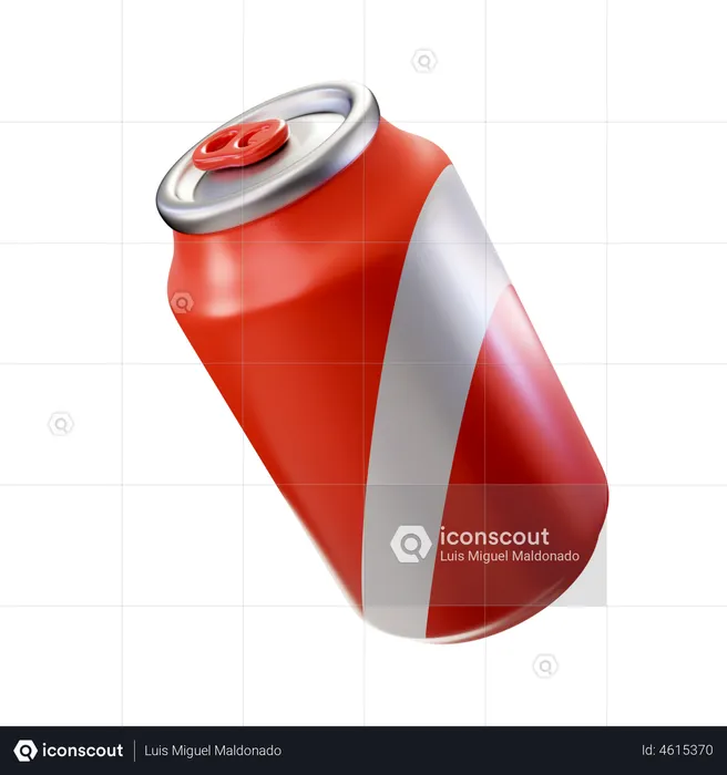 Red Soda Can  3D Illustration