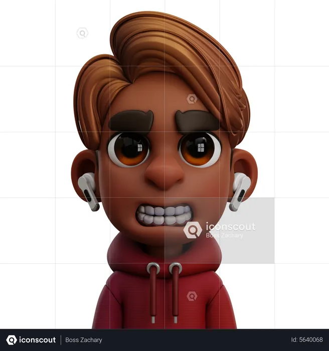 Red Sweater Boy  3D Icon