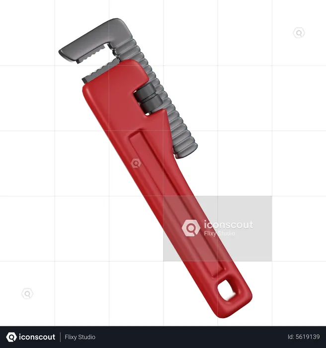 Red Wrench  3D Icon