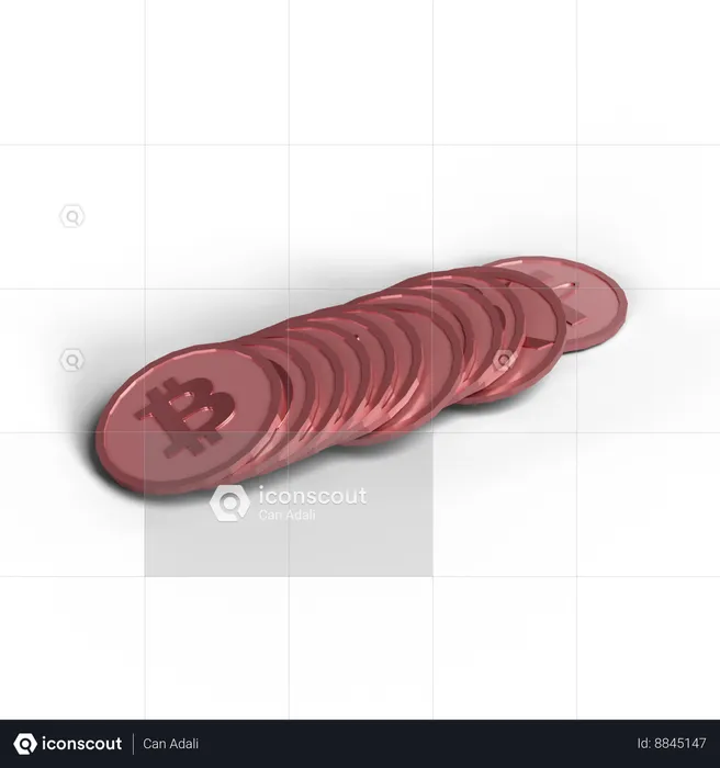 Redbronz Bitcoin  3D Icon