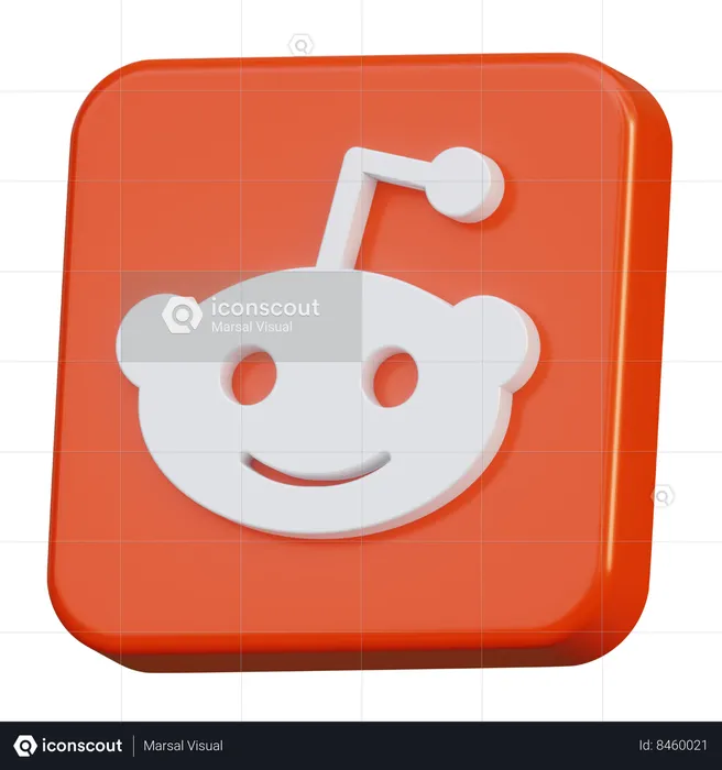 Reddit Logo 3D Icon