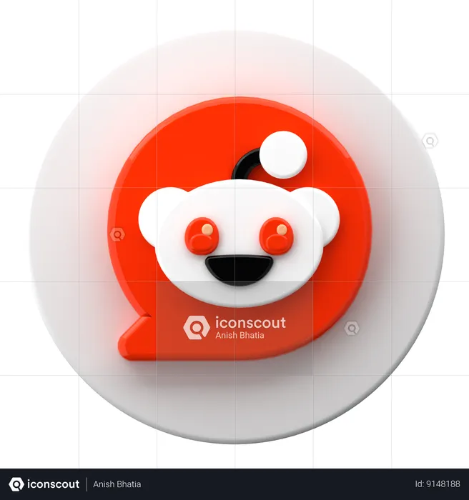 Reddit Logo 3D Icon