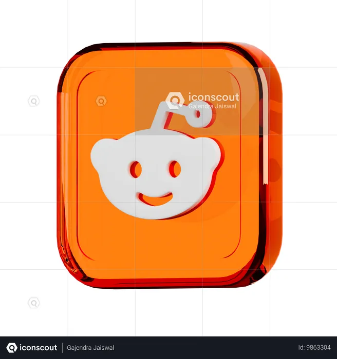 Reddit  3D Icon