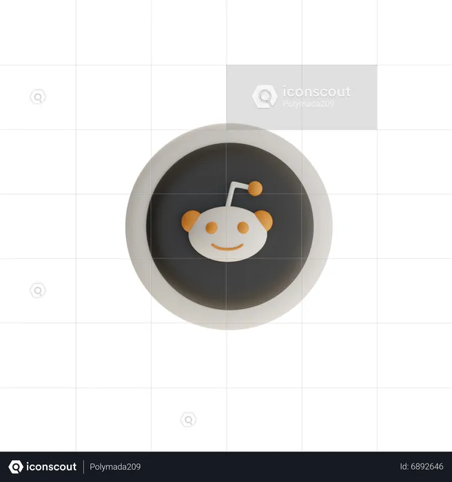 Reddit Logo 3D Icon