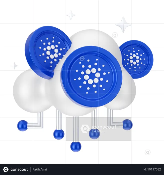 Rede de nuvem cardano  3D Icon