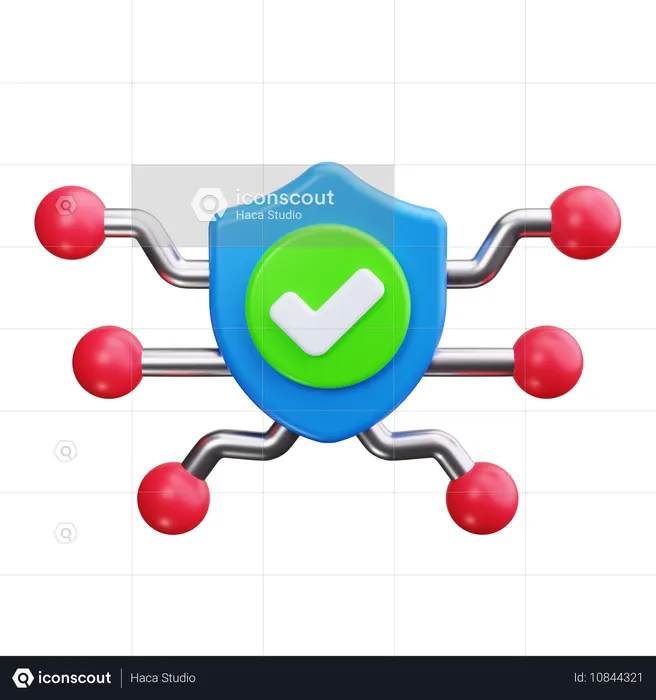 Rede de segurança cibernética  3D Icon