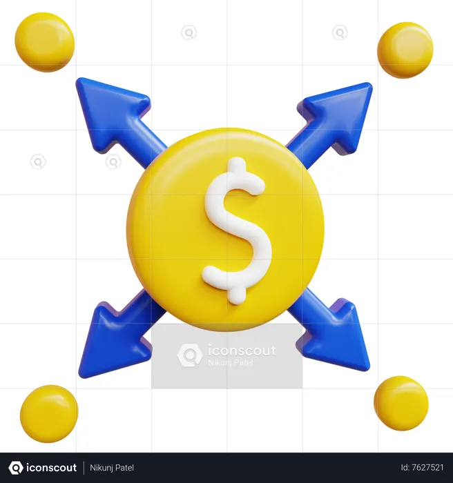 Rede do dólar  3D Icon