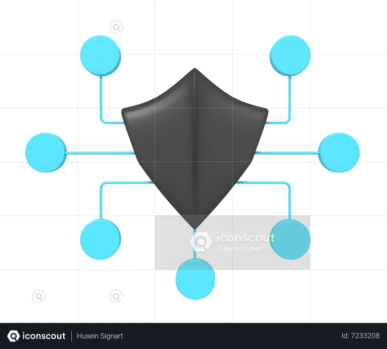 Rede de escudo  3D Icon