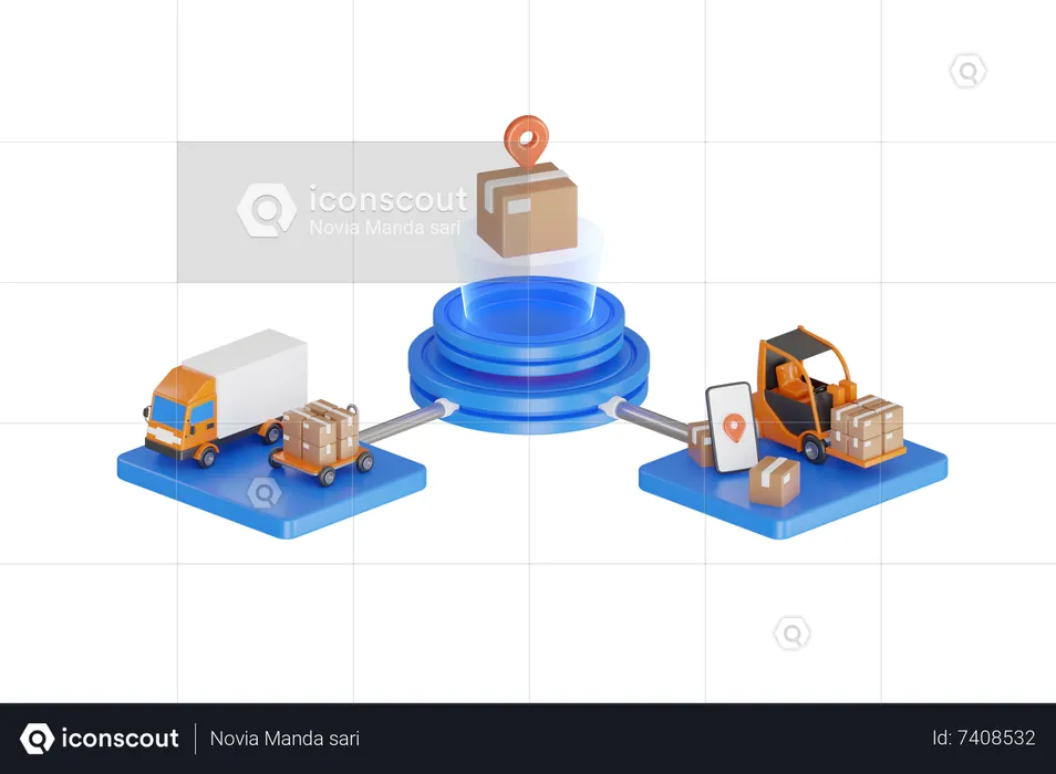 Rede logística global  3D Illustration