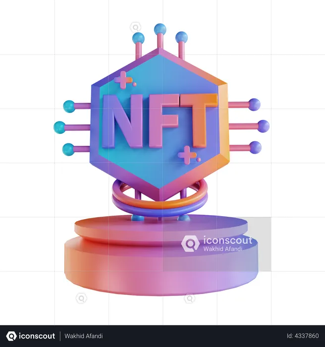 Rede nft  3D Illustration