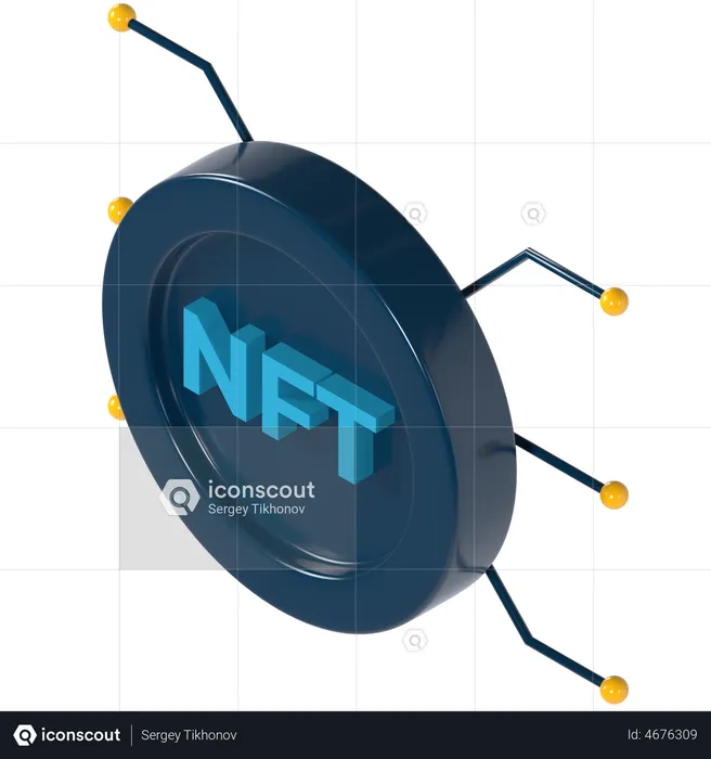 Rede nft  3D Illustration