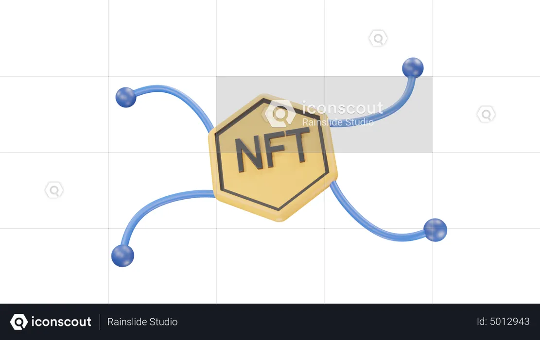 Rede blockchain nft  3D Icon