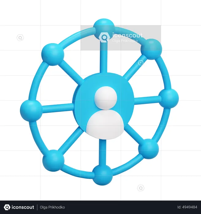 Rede social  3D Icon