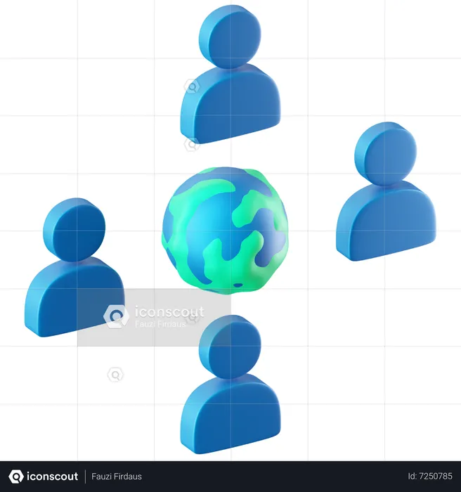 Rede social  3D Icon