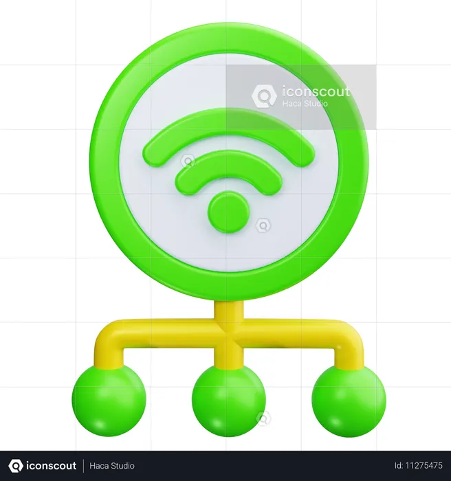 Rede wi-fi  3D Icon