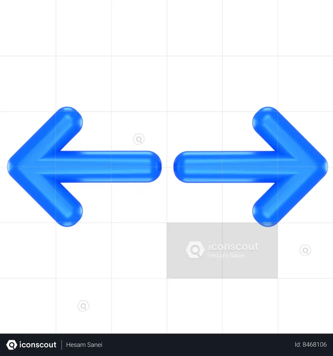 Redimensionar horizontalmente  3D Icon