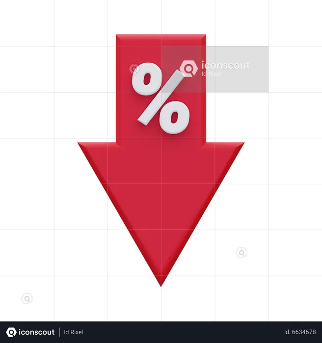 Redução de impostos  3D Icon