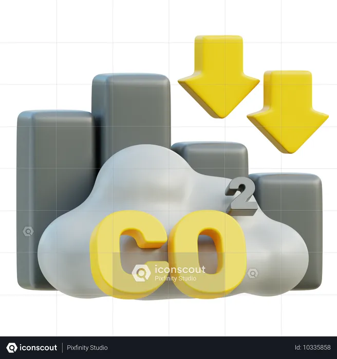 Reduzir a emissão  3D Icon