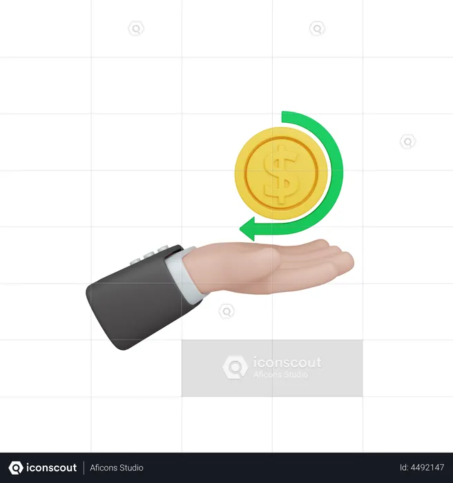 Reembolso de dinheiro  3D Illustration