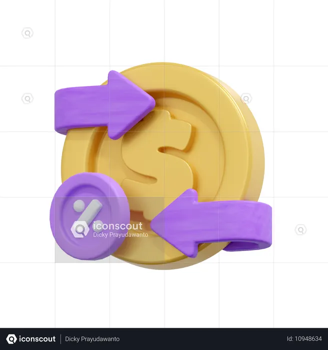 Reembolso de imposto  3D Icon