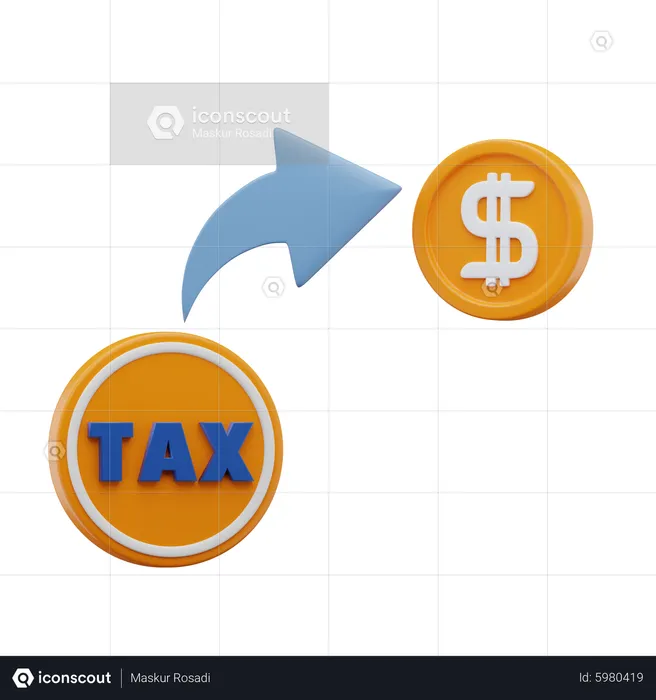 Devolución de impuestos  3D Icon