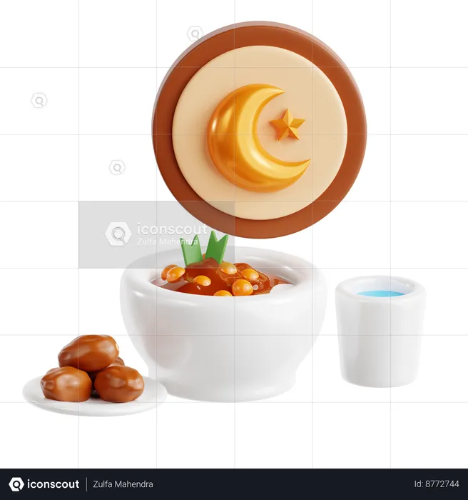 Refeição iftar  3D Icon