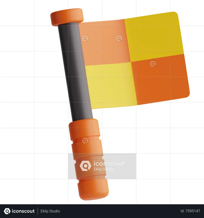 Referee Flag  3D Icon