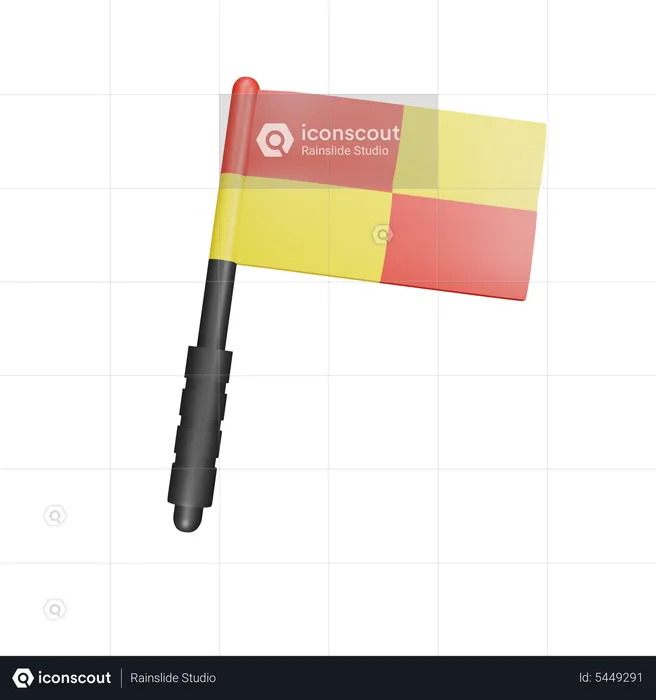Referee Flag  3D Icon