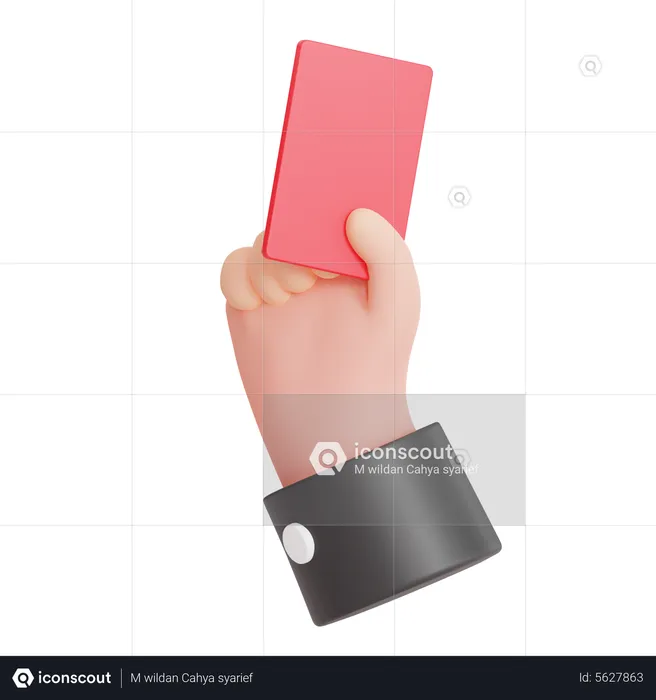 REFEREE RED CARD  3D Icon