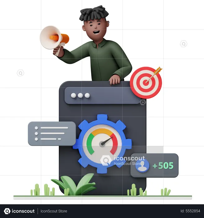 Marketing SEO  3D Illustration