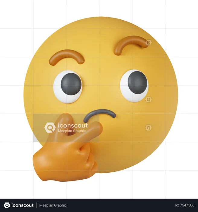 Pensée Emoji 3D Icon