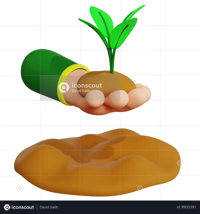 Repoblación forestal  3D Icon