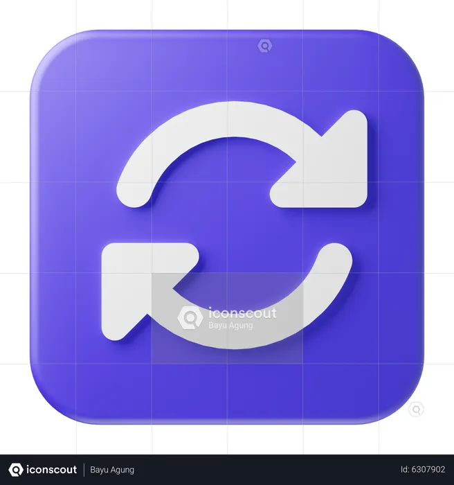 Refresh Button  3D Icon