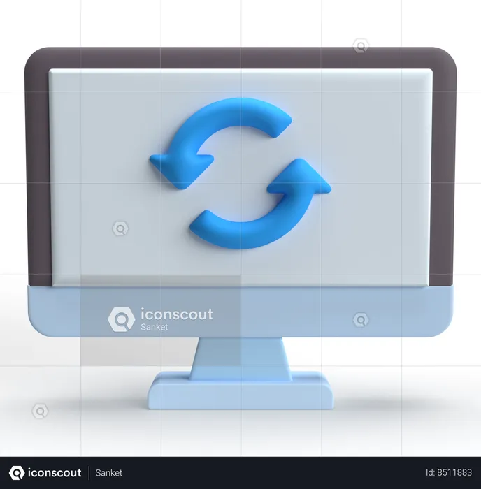 Refresh Computor  3D Icon