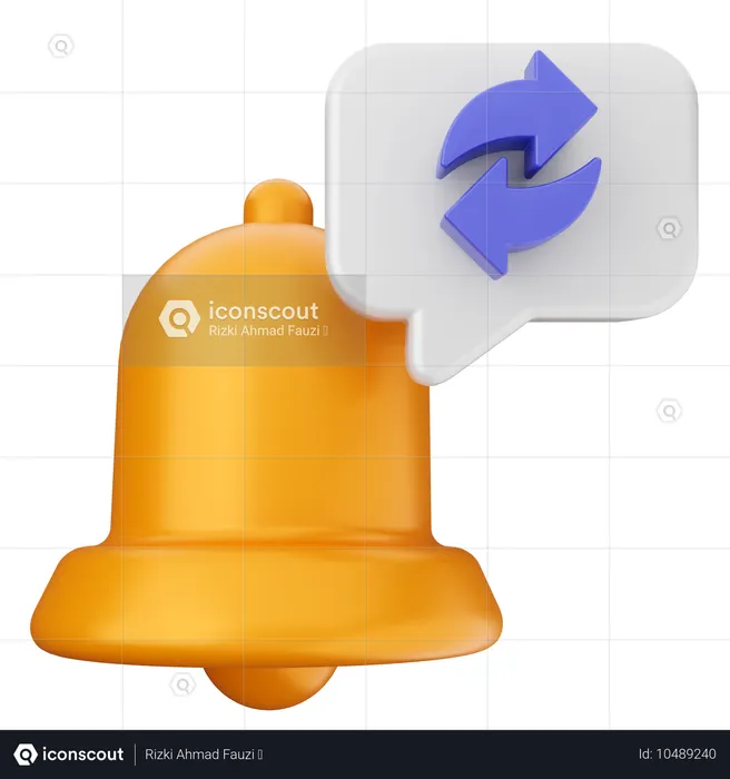 Refresh Notification Bell  3D Icon