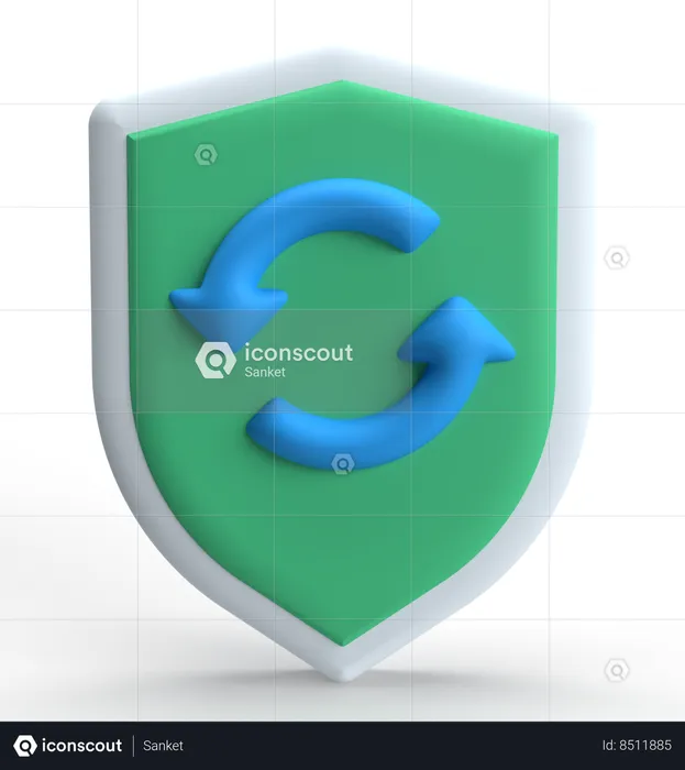 Refresh Security  3D Icon