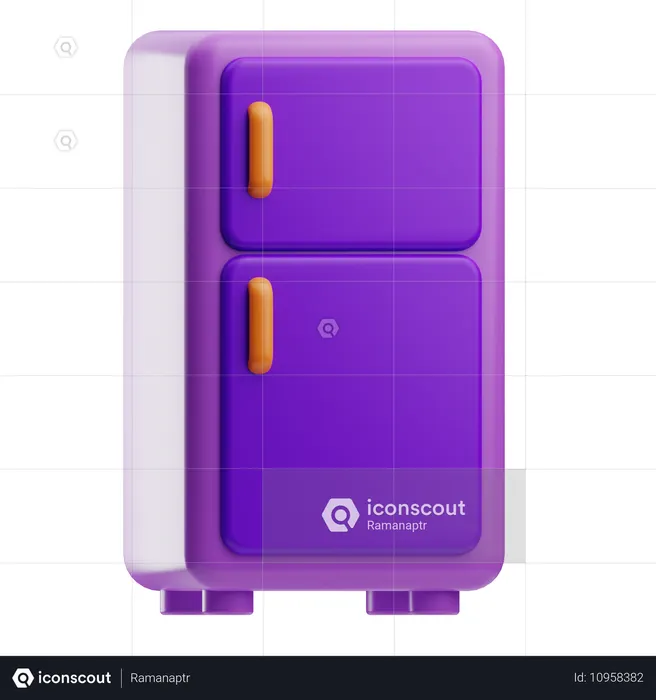 Refrigerador  3D Icon