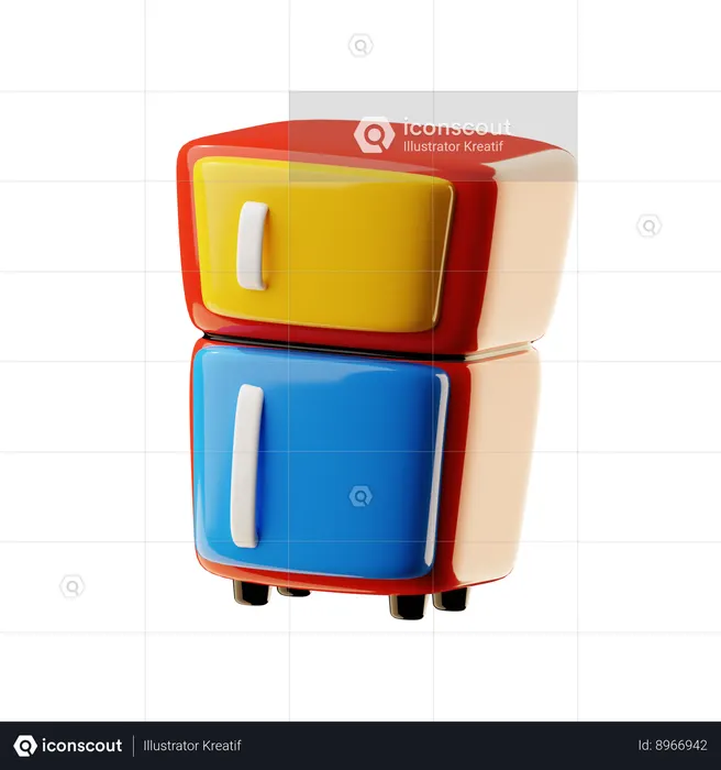Refrigerator  3D Icon