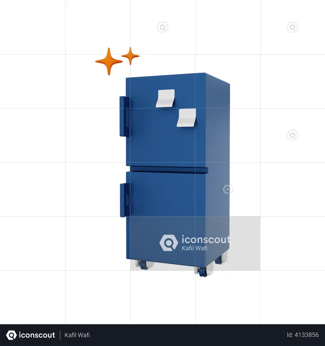 Refrigerator  3D Illustration