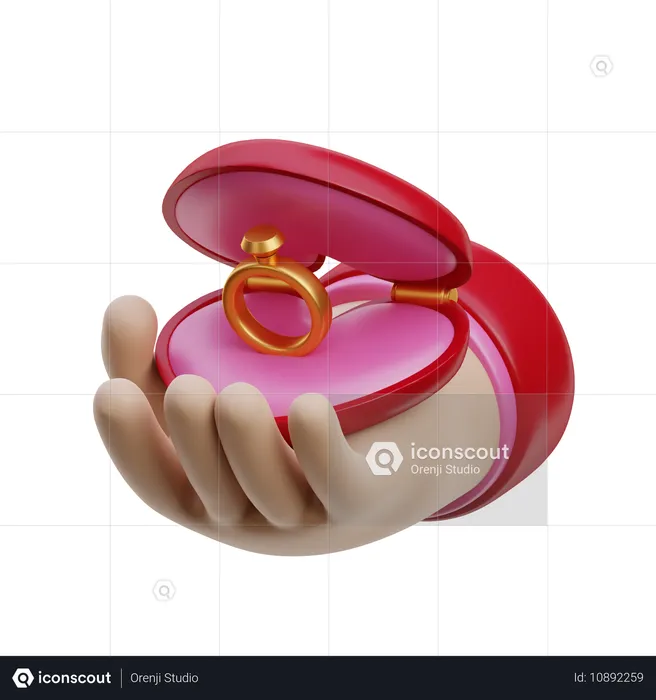 Regalar anillo de san valentin  3D Icon