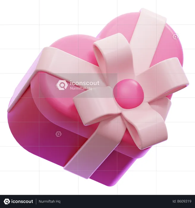 Regalo de corazon  3D Icon