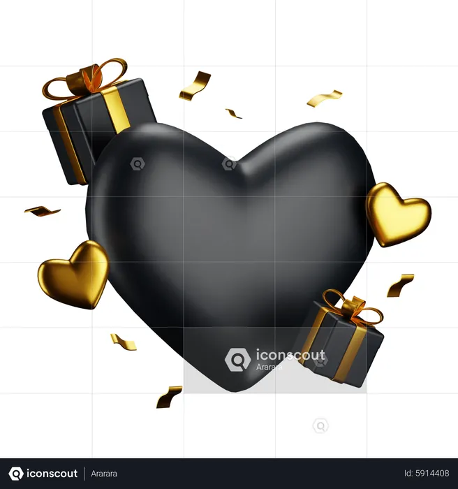 Regalo de amor  3D Icon